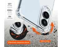 Hoch transparenter TPU Gummi Schutz Handy Hülle Clear Case klar mit verstärkten Schutzecken Bumper für das Samsung Galaxy S25 Edge Display und Gehäuse in transparent von Screenguard