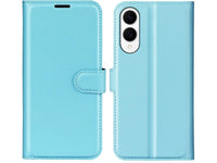 Lederhülle Karten Wallet Ledertasche Etui für Samsung Galaxy S25 Edge in hellblau von Screenguard