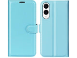 Lederhülle Karten Wallet Ledertasche Etui für Samsung Galaxy S25 Edge in hellblau von Screenguard