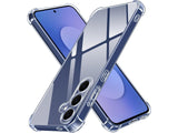 Hoch transparenter TPU Gummi Schutz Handy Hülle Clear Case klar mit verstärkten Schutzecken Bumper für das Samsung Galaxy S25 FE Display und Gehäuse in transparent von Screenguard