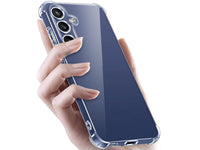 Hoch transparenter TPU Gummi Schutz Handy Hülle Clear Case klar mit verstärkten Schutzecken Bumper für das Samsung Galaxy S25 FE Display und Gehäuse in transparent von Screenguard