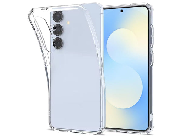 Gummi Hülle für Samsung Galaxy S25 FE aus flexiblem Soft TPU, kristallklar und transparent von Screenguard