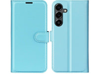 Lederhülle Karten Wallet Ledertasche Etui für Samsung Galaxy S25 FE in hellblau von Screenguard