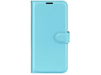 Lederhülle Karten Wallet Ledertasche Etui für Samsung Galaxy S25+ in hellblau von Screenguard