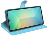Lederhülle Karten Wallet Ledertasche Etui für Samsung Galaxy S25+ in hellblau von Screenguard