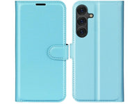 Lederhülle Karten Wallet Ledertasche Etui für Samsung Galaxy S25+ in hellblau von Screenguard