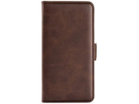 Veganes Flip Case Leder Etui Hülle mit Karten Fächer und Sichtfenster für Samsung Galaxy S25+ in mokka von Screenguard