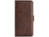 Veganes Flip Case Leder Etui Hülle mit Karten Fächer und Sichtfenster für Samsung Galaxy S25+ in mokka von Screenguard