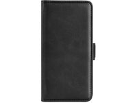 Veganes Flip Case Leder Etui Hülle mit Karten Fächer und Sichtfenster für Samsung Galaxy S25+ in schwarz von Screenguard