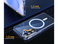 Das Magnetic MagSafe Clear Case von Screenguard schützt Ihr Samsung Galaxy S25 effektiv vor Schäden bei Sturz oder Stoss. Erhöhter Rahmen rund um das Display und Kamera gegen Kratzer und Dellen. Transparenter Schutz mit Magnetring. Zum Wireless Aufladen mit MagSafe kompatiblen Zubehör.