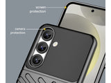 Moderne Design Hülle Cover für das Samsung Galaxy S25+ mit Stripes zum Schutz von Kratzern, Dellen, Display aus TPU Gummi in schwarz von Screenguard