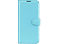 Lederhülle Karten Wallet Ledertasche Etui für Samsung Galaxy S25 Ultra in hellblau von Screenguard
