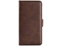 Veganes Flip Case Leder Etui Hülle mit Karten Fächer und Sichtfenster für Samsung Galaxy S25 Ultra in mokka von Screenguard