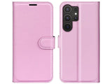 Lederhülle Karten Wallet Ledertasche Etui für Samsung Galaxy S25 Ultra in rosa von Screenguard
