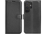 Lederhülle Karten Wallet Ledertasche Etui für Samsung Galaxy S25 Ultra in schwarz von Screenguard