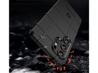 Widerstandsfähige, stabile Outdoor Sport Hülle für das Samsung Galaxy S25 Ultra für Handwerker, Baustelle, Business, äusserst stabil mit erhöhten Rändern und Kanten in schwarz von Screenguard