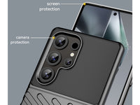 Moderne Design Hülle Cover für das Samsung Galaxy S25 Ultra mit Stripes zum Schutz von Kratzern, Dellen, Display aus TPU Gummi in schwarz von Screenguard