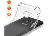 Hoch transparenter TPU Gummi Schutz Handy Hülle Clear Case klar mit verstärkten Schutzecken Bumper für das Samsung Galaxy S7 Display und Gehäuse in transparent von Screenguard