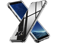 Hoch transparenter TPU Gummi Schutz Handy Hülle Clear Case klar mit verstärkten Schutzecken Bumper für das Samsung Galaxy S8 Display und Gehäuse in transparent von Screenguard