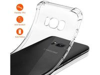 Hoch transparenter TPU Gummi Schutz Handy Hülle Clear Case klar mit verstärkten Schutzecken Bumper für das Samsung Galaxy S8 Display und Gehäuse in transparent von Screenguard