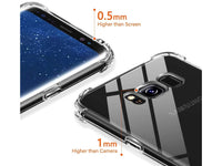 Hoch transparenter TPU Gummi Schutz Handy Hülle Clear Case klar mit verstärkten Schutzecken Bumper für das Samsung Galaxy S8 Display und Gehäuse in transparent von Screenguard