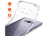 Hoch transparenter TPU Gummi Schutz Handy Hülle Clear Case klar mit verstärkten Schutzecken Bumper für das Samsung Galaxy S8+ Display und Gehäuse in transparent von Screenguard