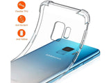 Hoch transparenter TPU Gummi Schutz Handy Hülle Clear Case klar mit verstärkten Schutzecken Bumper für das Samsung Galaxy S9 Display und Gehäuse in transparent von Screenguard