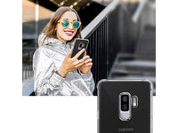 Hoch transparenter TPU Gummi Schutz Handy Hülle Clear Case klar mit verstärkten Schutzecken Bumper für das Samsung Galaxy S9+ Display und Gehäuse in transparent von Screenguard