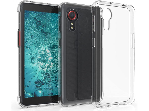 Gummi Hülle für Samsung Galaxy Xcover 5 aus flexiblem Soft TPU, kristallklar und transparent von Screenguard