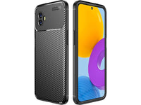 Hochwertig stabile Soft TPU Smartphone Handy Hülle im Carbon Design für Samsung Galaxy XCover6 Pro zum Schutz des Display und Gehäuse Cover in schwarz von Screenguard