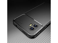 Hochwertig stabile Soft TPU Smartphone Handy Hülle im Carbon Design für Samsung Galaxy XCover6 Pro zum Schutz des Display und Gehäuse Cover in schwarz von Screenguard