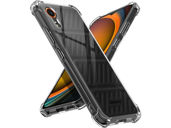 Hoch transparenter TPU Gummi Schutz Handy Hülle Clear Case klar mit verstärkten Schutzecken Bumper für das Samsung Galaxy XCover7 Display und Gehäuse in transparent von Screenguard