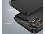 Flexible Handy Schutzhülle mit gebürster Carbon Textur auf der Rückseite für zum Schutz des Samsung Galaxy XCover7 Pro  Display und Gehäuse Case in schwarz von Screenguard