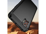 Flexible Handy Schutzhülle mit gebürster Carbon Textur auf der Rückseite für zum Schutz des Samsung Galaxy XCover7 Pro  Display und Gehäuse Case in schwarz von Screenguard