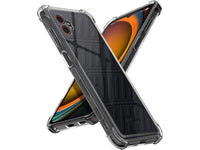 Hoch transparenter TPU Gummi Schutz Handy Hülle Clear Case klar mit verstärkten Schutzecken Bumper für das Samsung Galaxy XCover7 Pro Display und Gehäuse in transparent von Screenguard