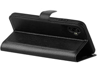 Lederhülle Karten Wallet Ledertasche Etui für Samsung Galaxy XCover7 Pro in schwarz von Screenguard