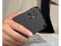 Widerstandsfähige, stabile Outdoor Sport Hülle für das Samsung Galaxy XCover7 Pro für Handwerker, Baustelle, Business, äusserst stabil mit erhöhten Rändern und Kanten in schwarz von Screenguard