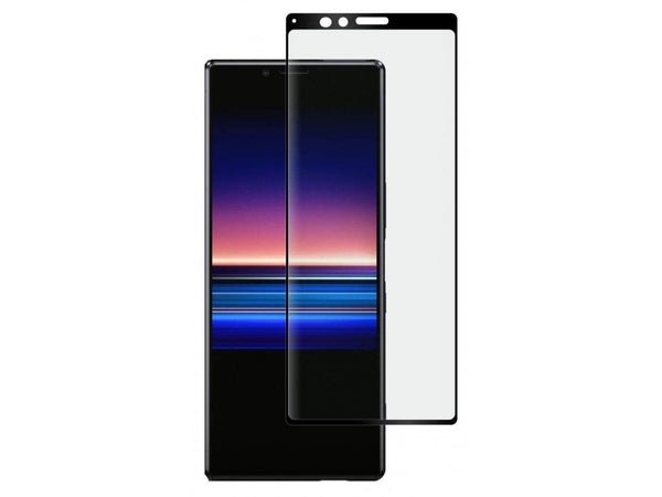 100% Fullscreen Curved Screen Protector Handy Display Schutz Glas für komplette Abdeckung des Sony Xperia 1 Display in schwarz von Screenguard