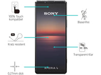 Case Friendly Screen Protector Handy Display Schutz Panzerglas Folie aus echtem 9H 2.5D Glas für Abdeckung des Sony Xperia 1 II Displays in transparent von Screenguard