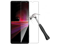 Case Friendly Screen Protector Handy Display Schutz Panzerglas Folie aus echtem 9H 2.5D Glas für Abdeckung des Sony Xperia 1 III Displays in transparent von Screenguard