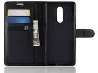 Lederhülle Karten Wallet Ledertasche Etui für Sony Xperia 1 in schwarz von Screenguard