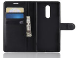 Lederhülle Karten Wallet Ledertasche Etui für Sony Xperia 1 in schwarz von Screenguard