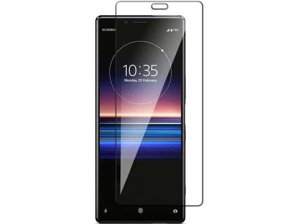 Case Friendly Screen Protector Handy Display Schutz Panzerglas Folie aus echtem 9H 2.5D Glas für Abdeckung des Sony Xperia 1 Displays in transparent von Screenguard