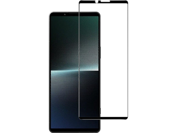 100% Fullscreen Curved Screen Protector Handy Display Schutz Glas für komplette Abdeckung des Sony Xperia 1 V Display in schwarz von Screenguard