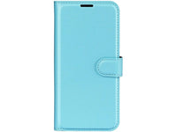Lederhülle Karten Wallet Ledertasche Etui für Sony Xperia 1 VI in hellblau von Screenguard