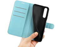 Lederhülle Karten Wallet Ledertasche Etui für Sony Xperia 1 VI in hellblau von Screenguard