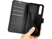 Lederhülle Karten Wallet Ledertasche Etui für Sony Xperia 1 VI in schwarz von Screenguard