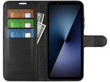 Lederhülle Portemonnaie Karten Ledertasche für Sony Xperia 1 VII in schwarz von Screenguard