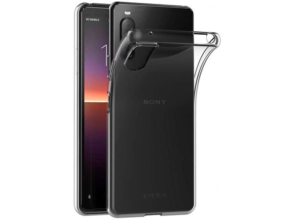 Gummi Hülle für Sony Xperia 10 II aus flexiblem Soft TPU, kristallklar und transparent von Screenguard