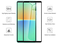 100% Fullscreen Curved Screen Protector Handy Display Schutz Glas für komplette Abdeckung des Sony Xperia 10 IV Display in schwarz von Screenguard